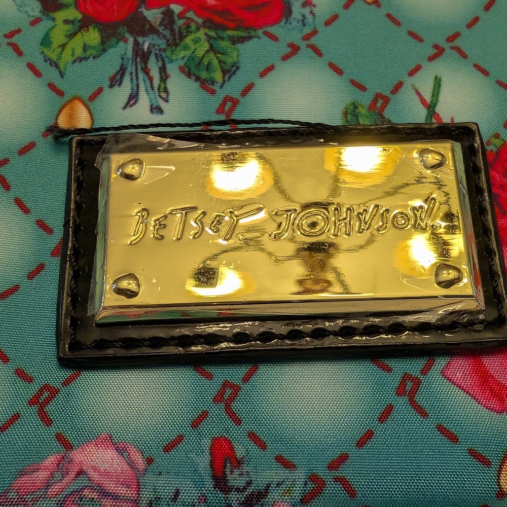 Betsey Johnson Blue and Red Quilted Cosmetic Bags - Picture 5 of 9